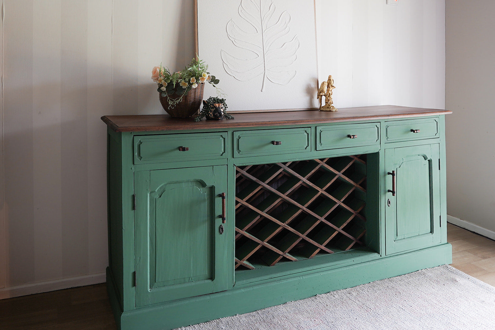 Buffet with wine rack