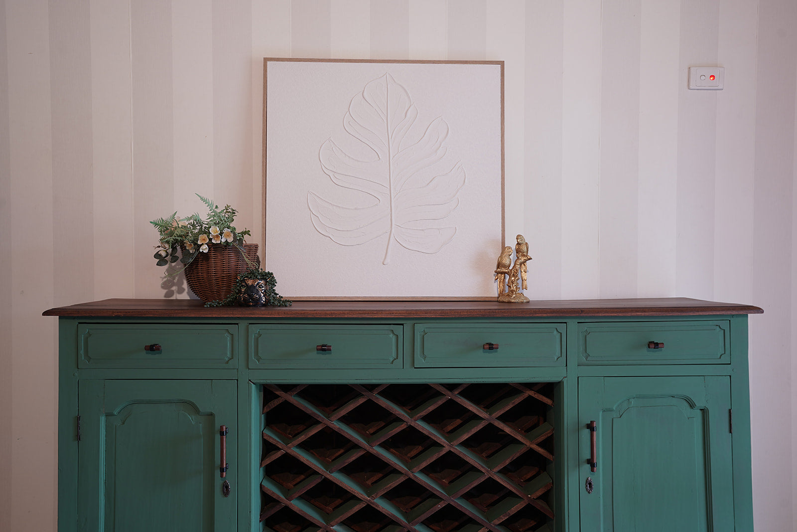 Buffet with wine rack