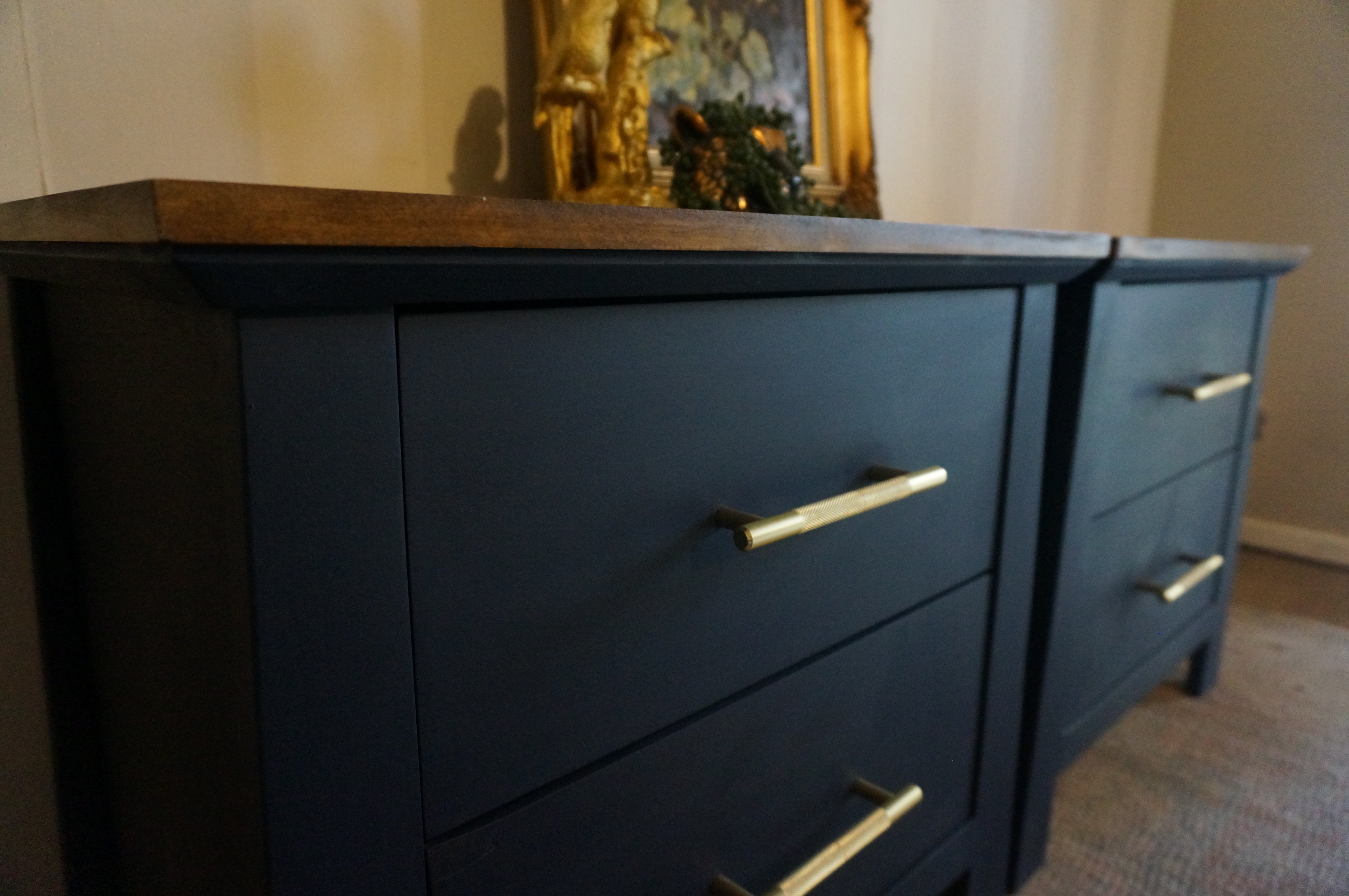 Navy bedside tables