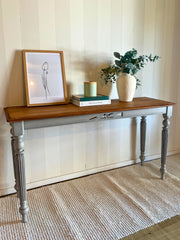 French Linen Vintage Hall Table